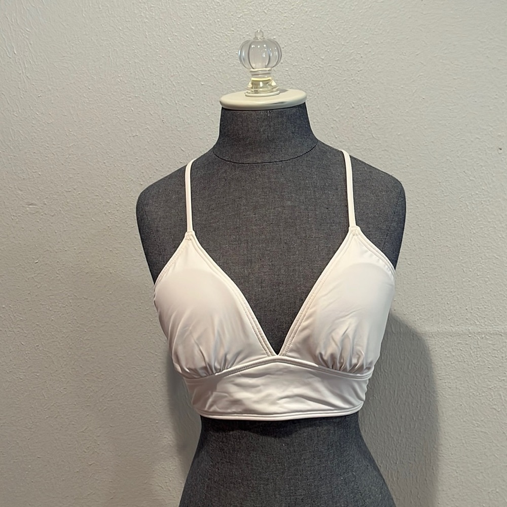 White Athleta Bikini Top